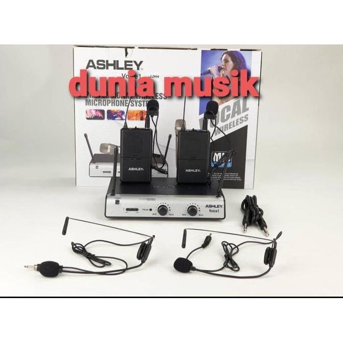Mic Wireless Profesional ASHLEY VOICE 1 Bando + Jepit