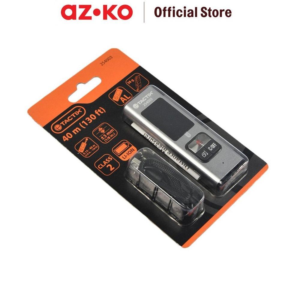 AZKO Tactix 40 mtr Meteran Laser Digital - Hitam Alat Pengukur Barang Alat Ukur Bangunan Measuring L