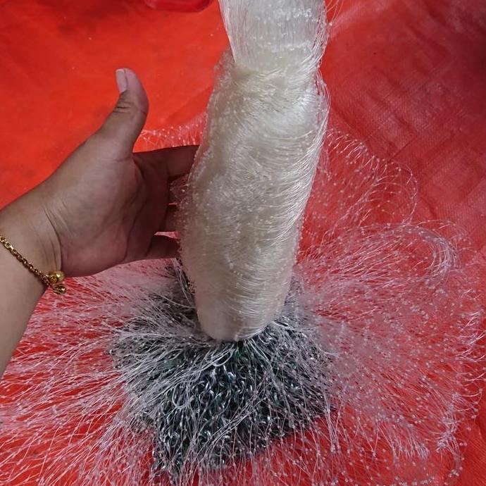 JALA LEMPAR JALA IKAN JALA UDANH BAHAN SENAR 2,7 METER LUBANG 2 JARI SENAR 035 PEMBERAT TIMAH SUPER