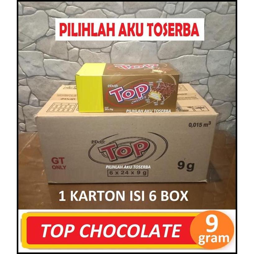 Delfi TOP CHOCOLATE 9 gram isi 24pcs / box- ( HARGA 1 DUS ISI 6 )