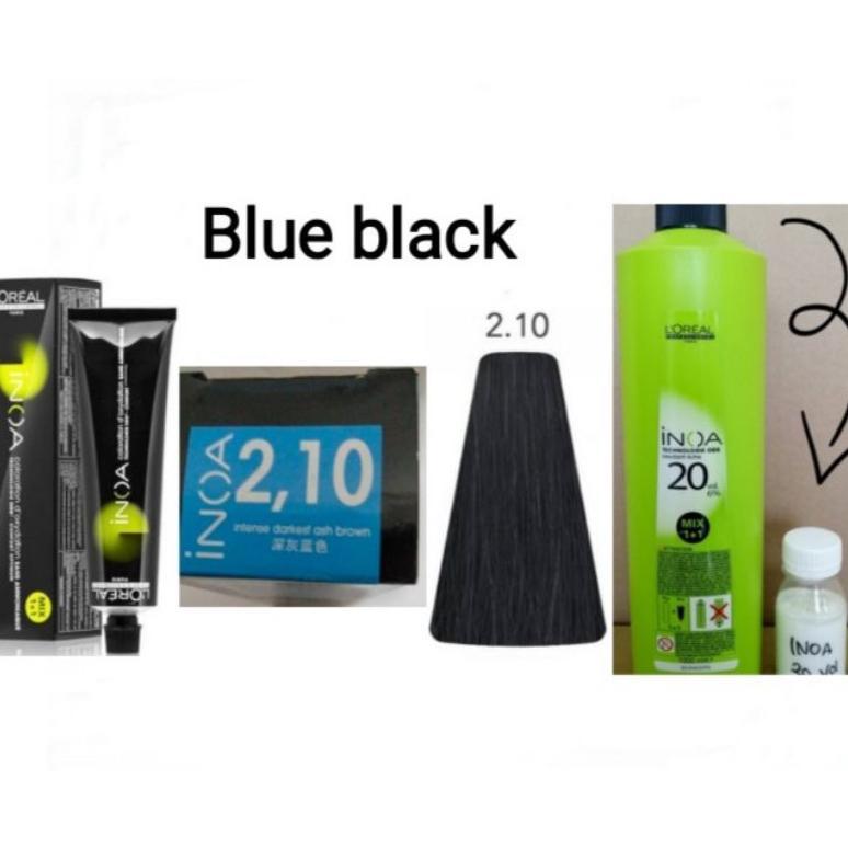 Cat Rambut Loreal Inoa 2.10 Blue Black Hair Color Pewarna Rambut cat rambut