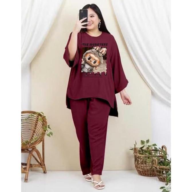 Relig- Set Crinkle Jumbo Ld 120-140Cm/Setelan One Set Jumbo /Fashion