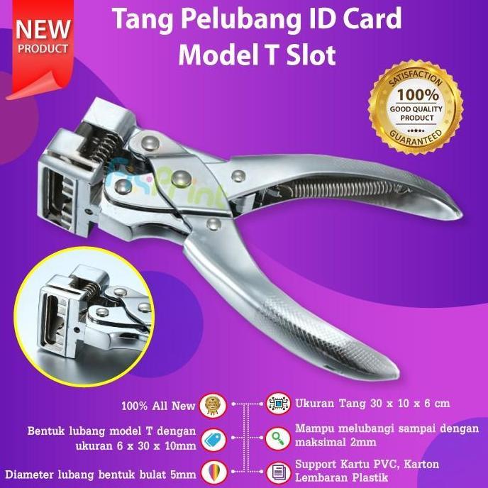 Tang Pembolong Kartu PVC, Karton, Lembaran Plastik Model T Slot