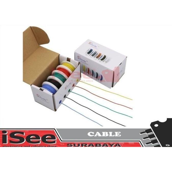 KABEL CABLE TUNGGAL AWG 26 AWG26 HOOKUP WIRE 26AWG 1 ROLL 16M WIRES
