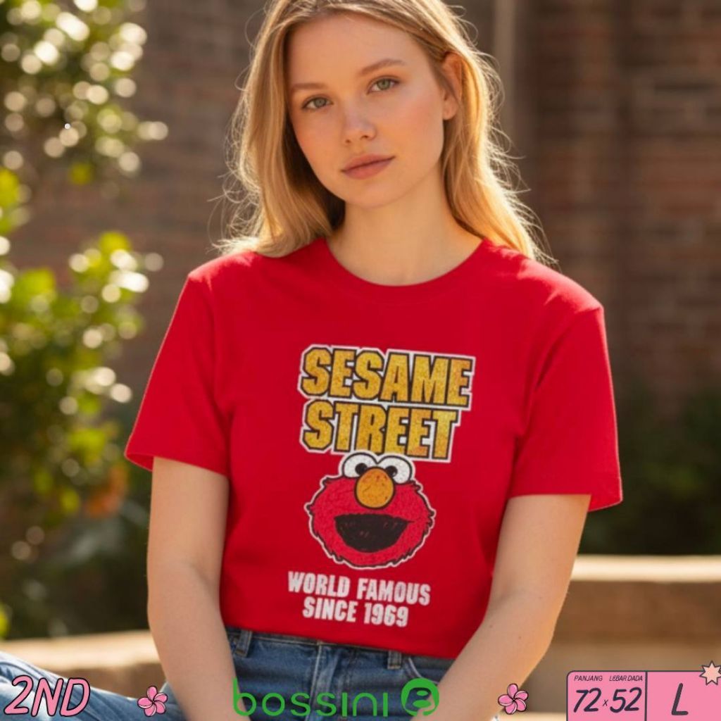 Kaos Wanita Bossini Merah Size L (72x52)cm