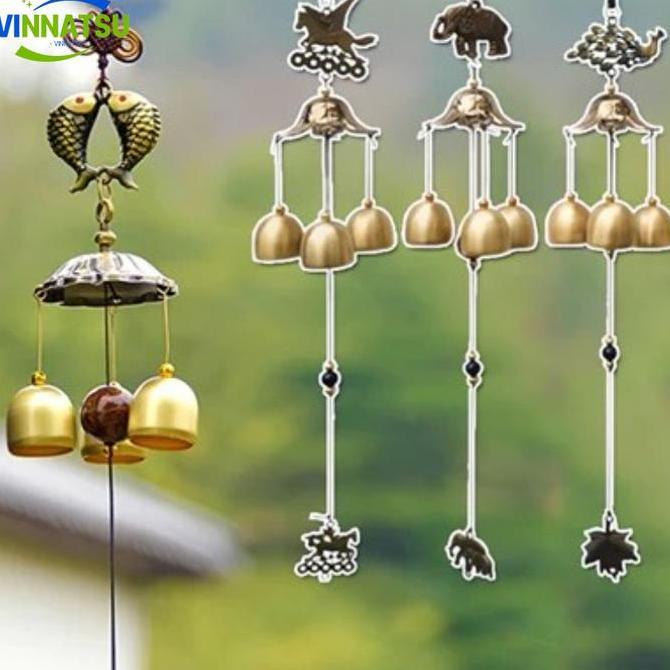 Vinnatsu Chimes Luar Ruang Lonceng Angin Halaman Copper Antique Windchime Wall Hanging Home Decor De