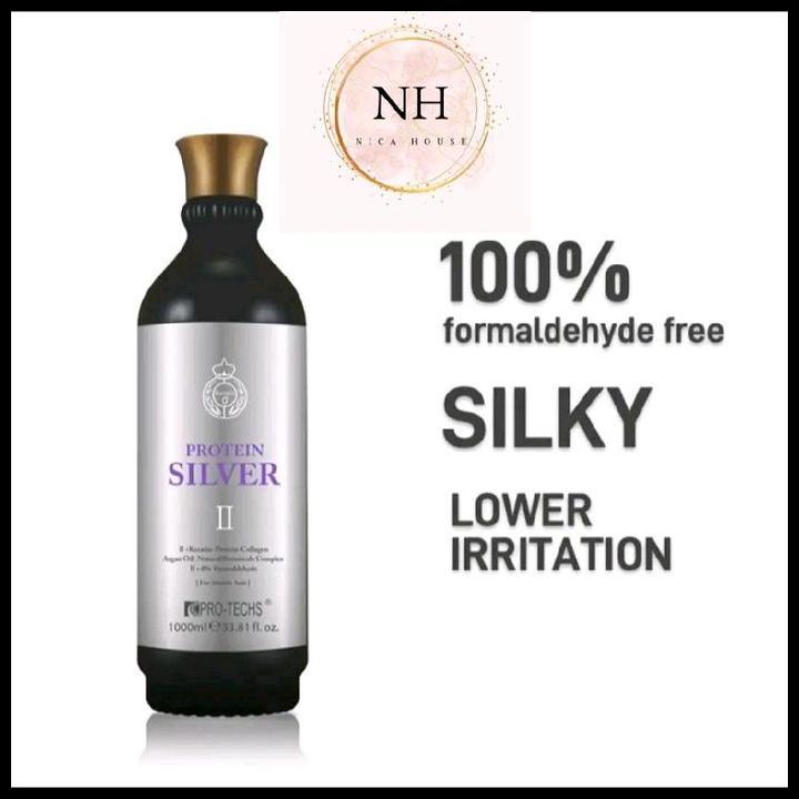 Pro Techs Silver Keratin Smoothing Treatment & Keratin Haircare Meluruskan Gold Keratin Botol Sharin