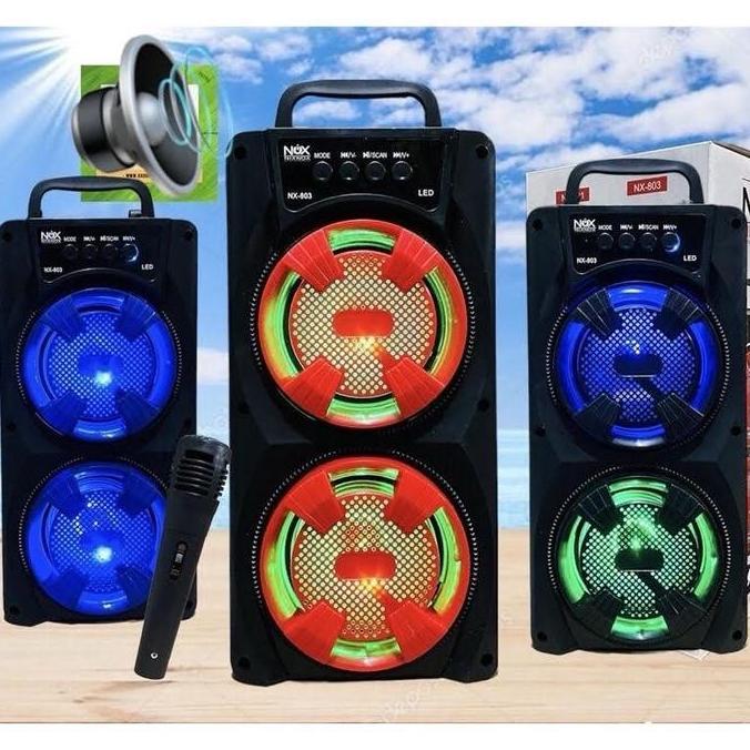 SPEAKER BLUETOOTH NIXNOX NX-131 NX-803 Free Microphone Speaker Fullbass Diskon