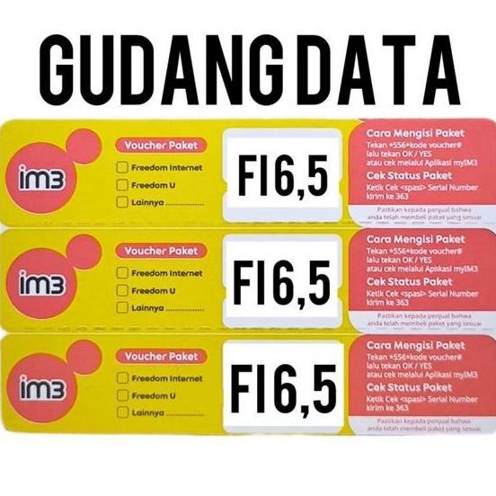 Card - Voucher Indosat Freedom Internet 6.5Gb 28Hari (7Gb)