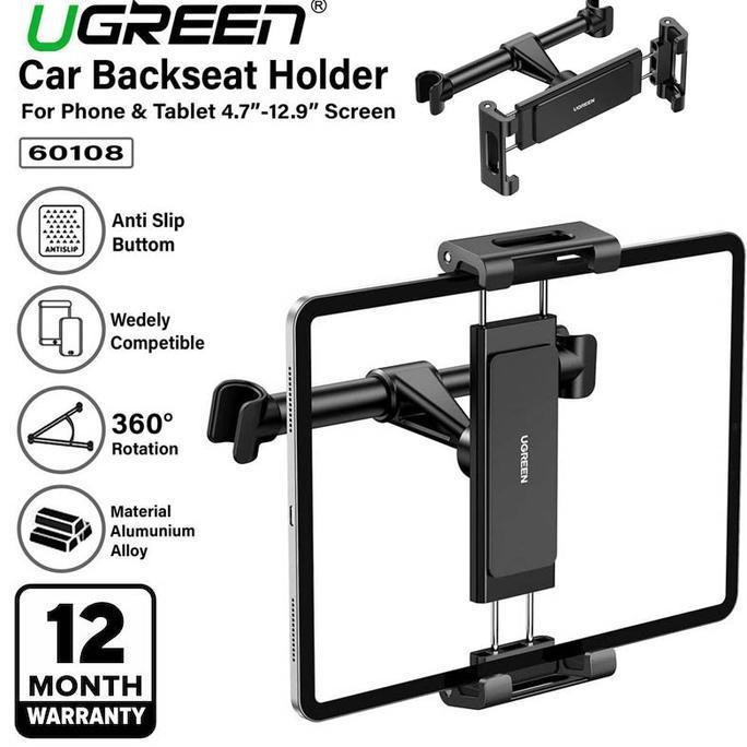 TERBARU - Ugreen 60108 Backseat Car Phone Holder - for iPhone & Android Sandaran Kursi Dudukan Mobil