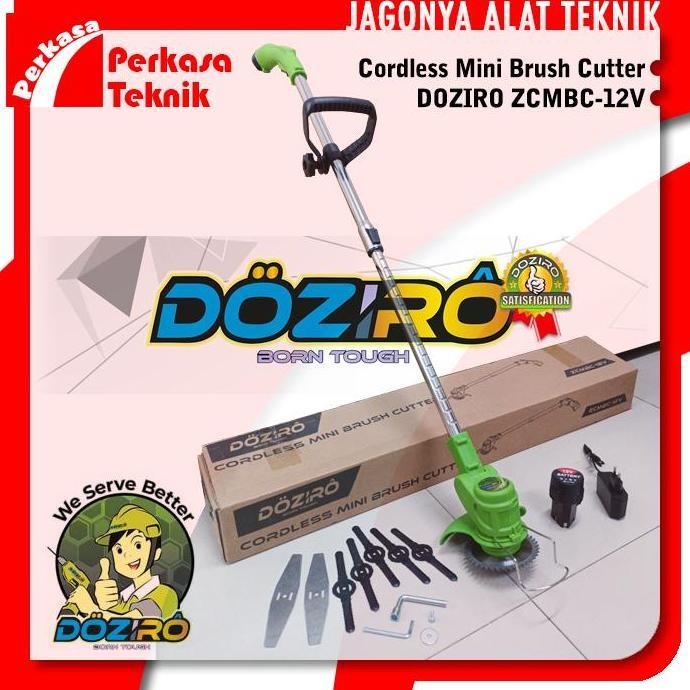 MESIN POTONG RUMPUT BATERAI CORDLESS 12V CAS DOZIRO PISAU BULAT