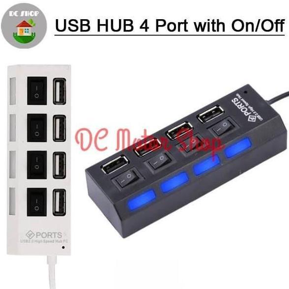 USB Hub Saklar 4 Port On/Off High speed/Sambungan USB Extension 4 Port USB3.1
