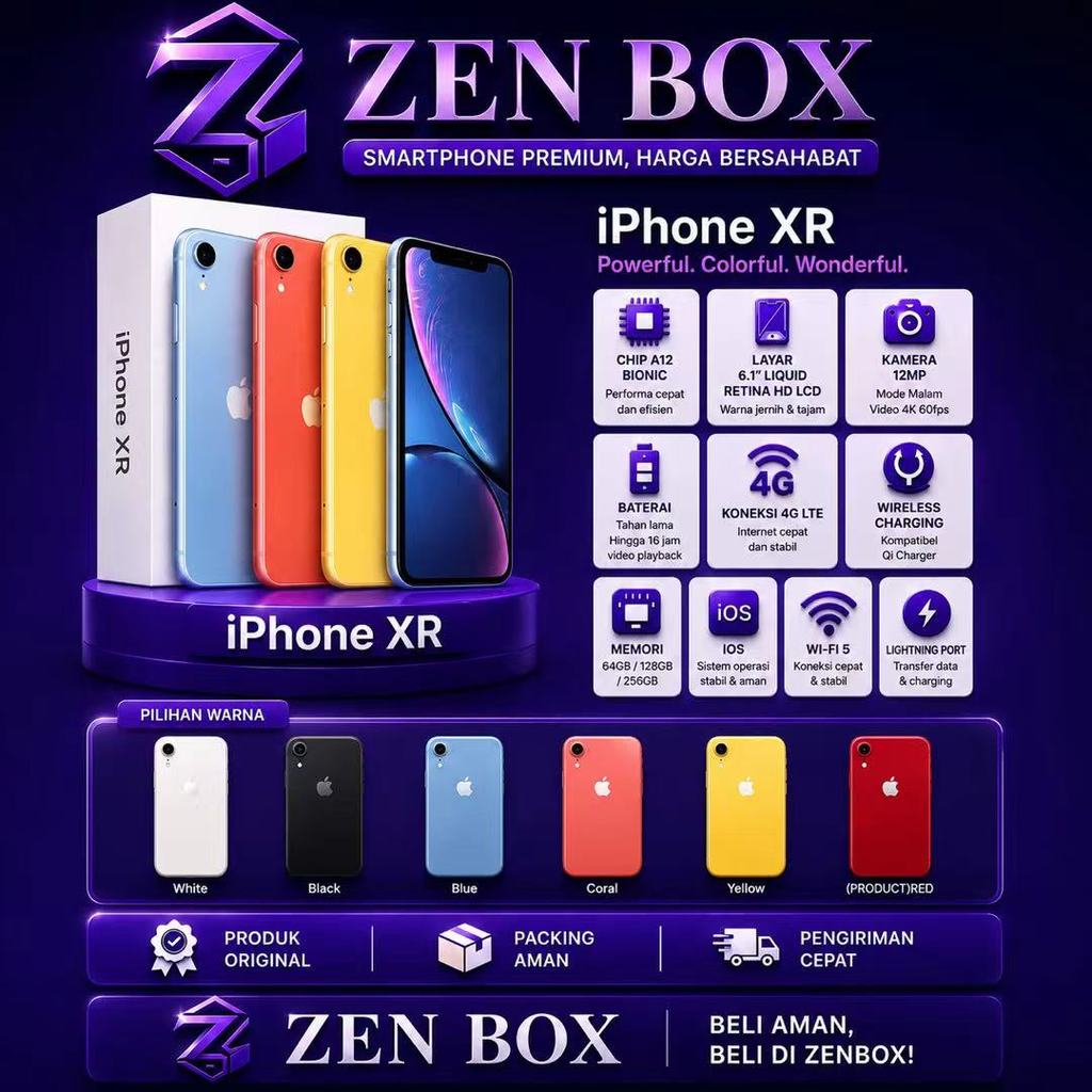 IP XR Second inter 64GB/128GB Original Bergaransi