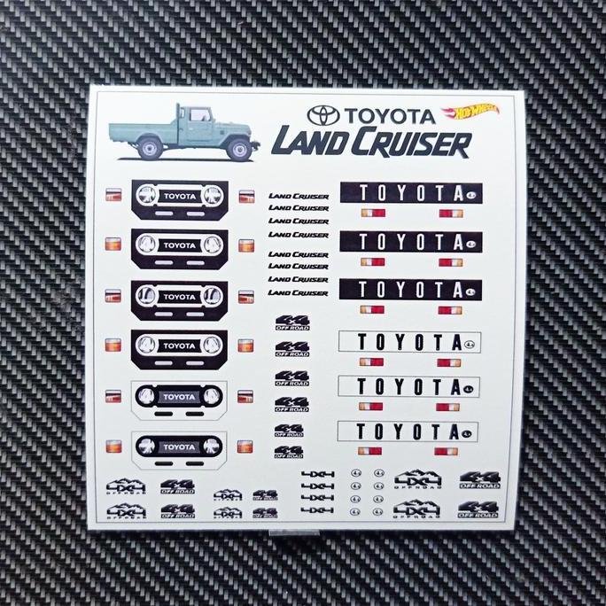 DECAL HOTWHEELS LAND CRUISER PICKUP BA33