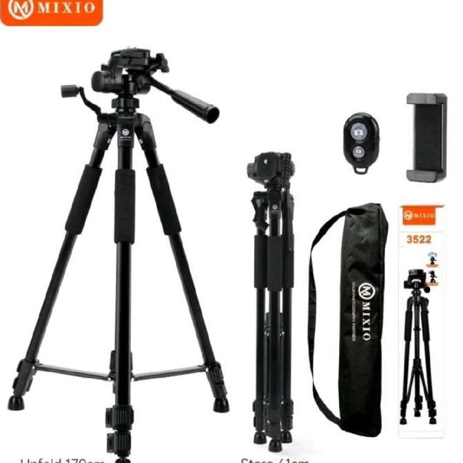 MIXIO 3522 170CM PRENIUM Tripod+Bluetooth Remote+BAG Profesional