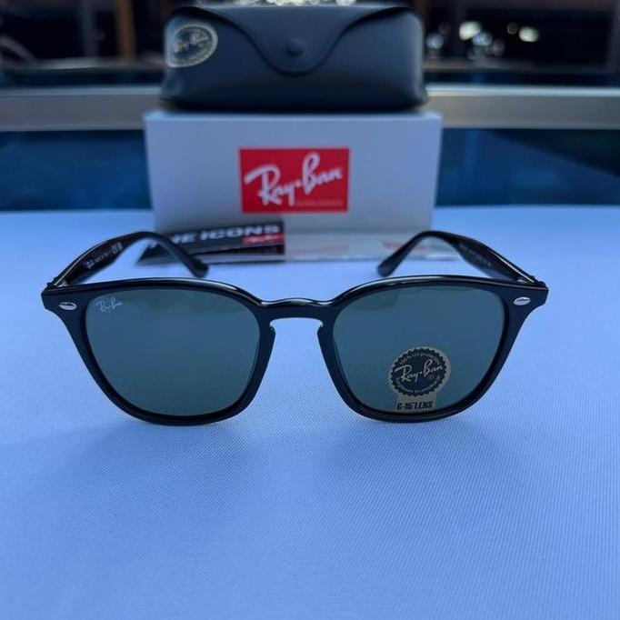 Kacamata RayBan 4258F 601/71 50 Black Green Original