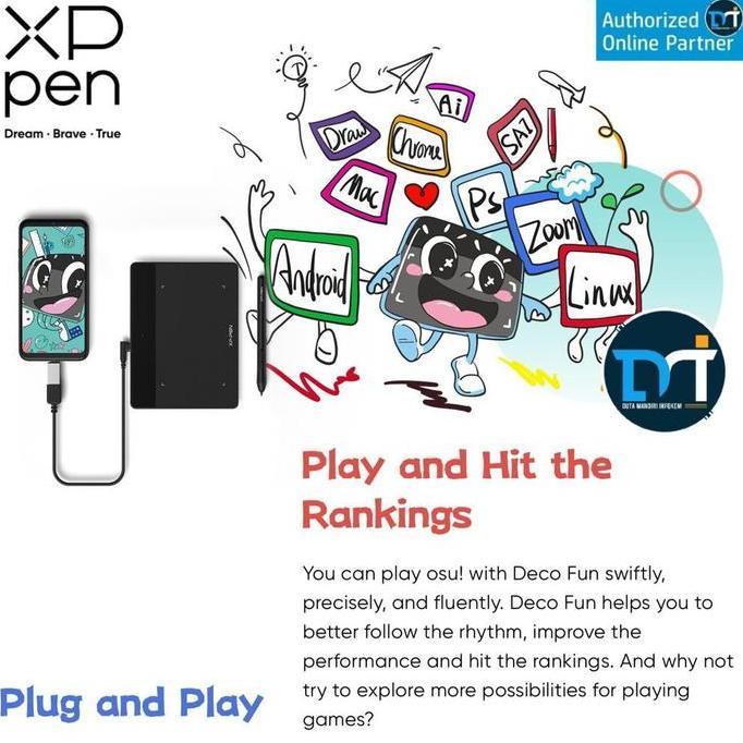 Wer_Sandi - Xp Pen Deco Fun Series Xs I S I L - Graphic Drawing Pen Tablet
