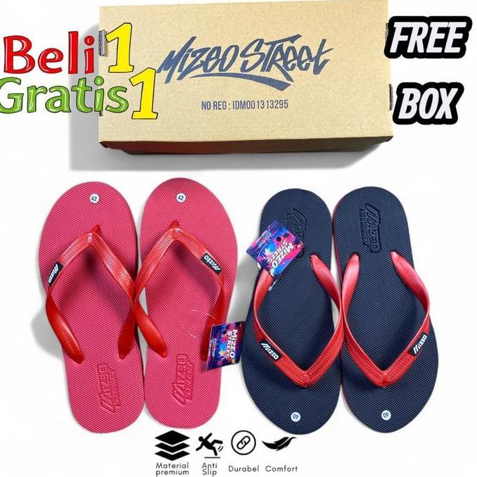Shoe- Sendal Jepit Mizeo Street Classic Flip Flop Karet Spon Pria Nita Sandal Ando