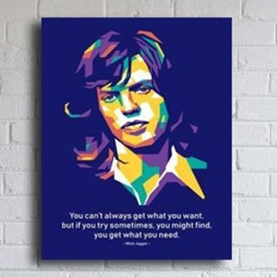 POSTER DINDING MICK JAGGER QUOTE ART FB27