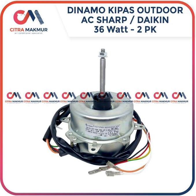 DINAMO FAN MOTOR OUTDOOR AC 2 PK SHARP DAIKIN 36 WATT YYD PUTARAN KIRI MESIN KIPAS PUTAR CCW CMO27