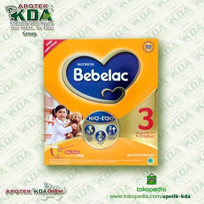Terlaris Susu Nutricia Bebelac 3 Rasa Madu Usia 1-3 Tahun 200 Gram