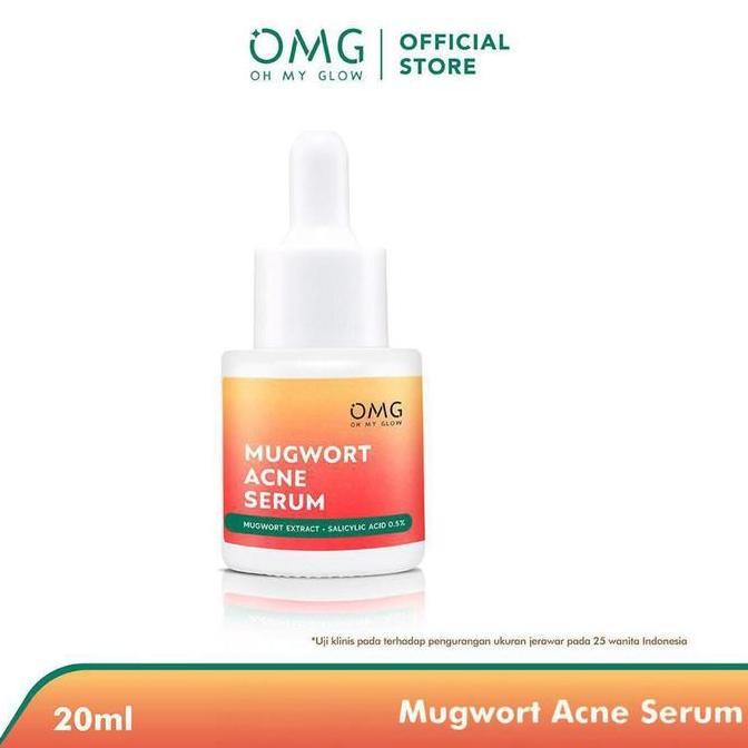 Cream- New- Omg Oh My Glow Mugwort Acne Serum 20 Ml - Serum Peratan Kulit Berjerat