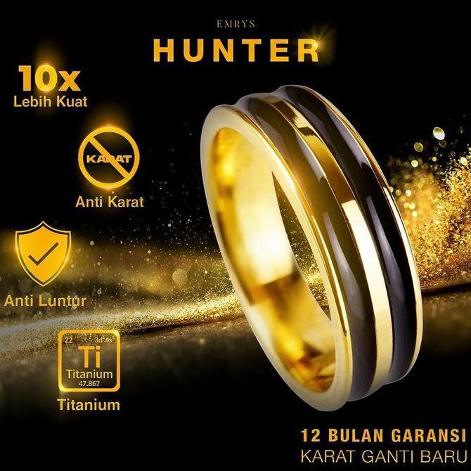 Jias - Emrys Hunter Ring Cincin Titanium Pira Wanita