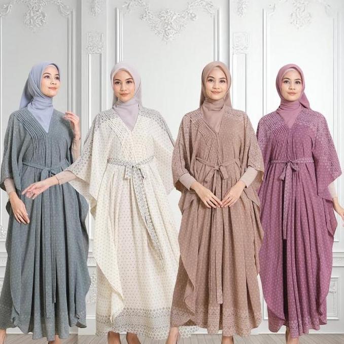 Kaftan Ameera - Chiffon Dress Kaftan Mewah Elegan Batik by Firda Fashion