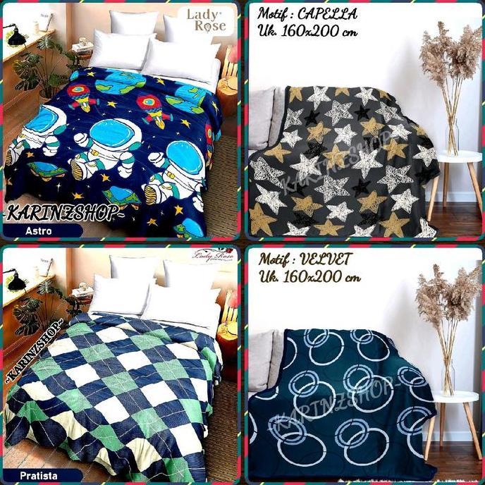 Promo Selimut Lady Rose Uk. 160x200 ASTRO/VELVET/CAPELLA/PRATISTA Diskon