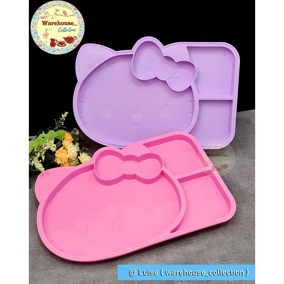 Piring Plastik Baby Segi Dessert Plate 12" Inch  Hello Kitty / Piring Hello Kitty Technoplast
