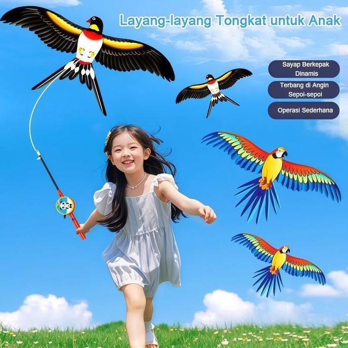 Layangan Karakter Satu Set /Mainan layang-layang pancing/Mainan layang-layang untuk anak-anak dengan
