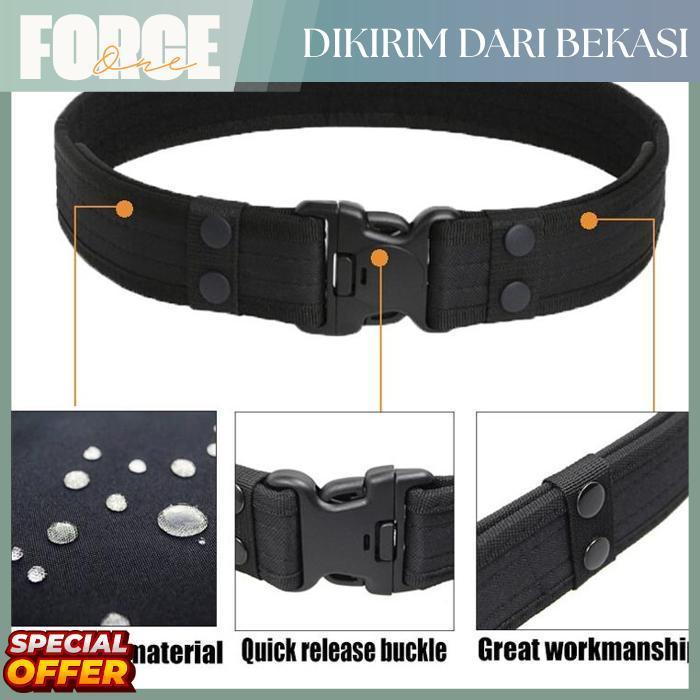 Force One Sabuk Pria Ikat Pinggang Tactical Gesper Canvas Buka Dengan Cepat Sabuk Nylon Canvas Anti 