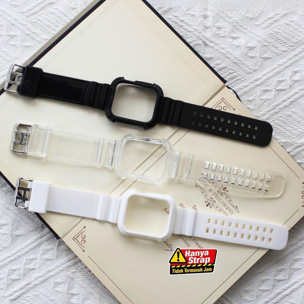 NEW Transparan strap untuk watch T500 T55 T500plus iwatch HW22 42mm 44mm Glacier Tali jamtangan smar