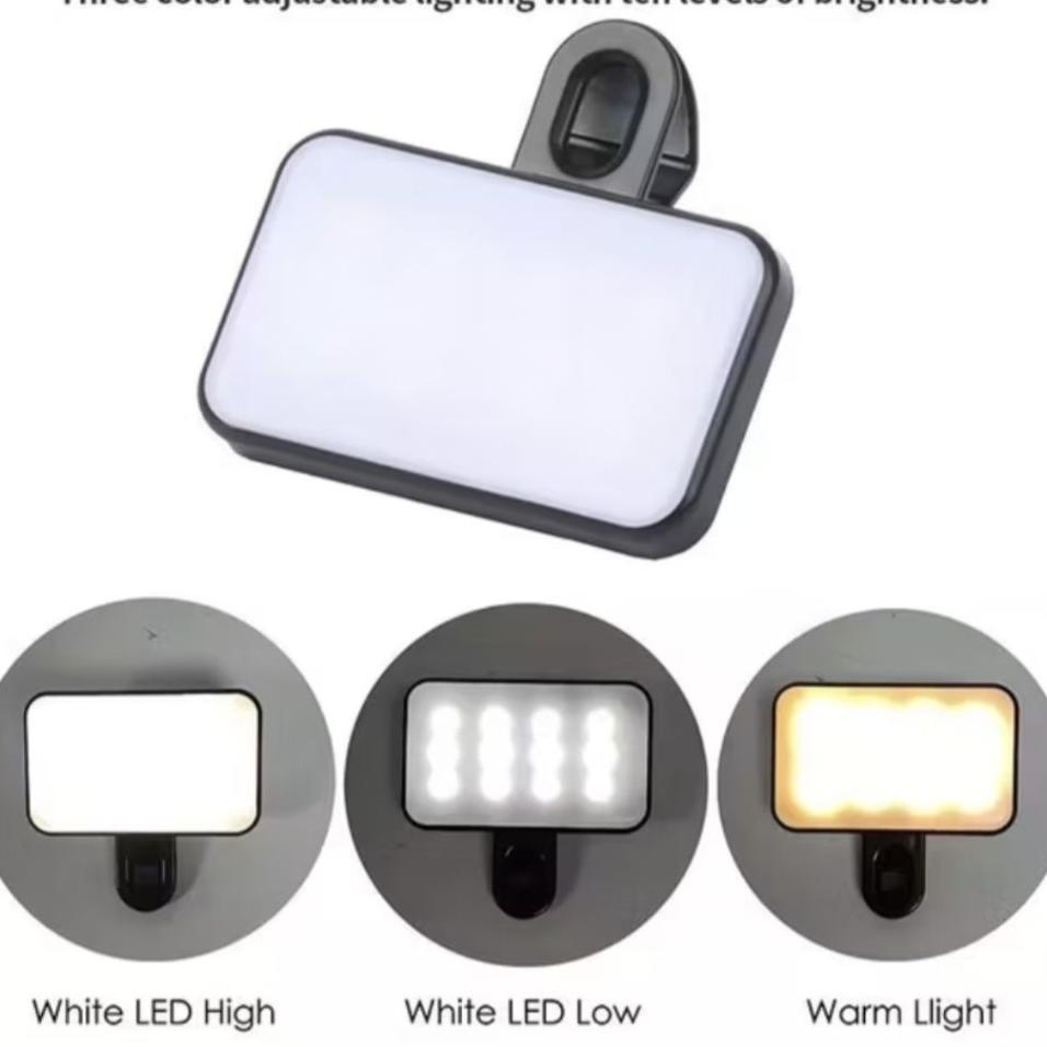 Ring Light Selfie Lampu Flash Led Jepit Kamera Handphone Hp Laptop
