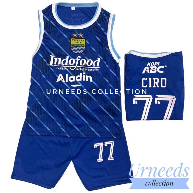 Murah Cod / Setelan Baju Bola Anak Terbaru Persib Biru David Beckham / Stelan Jersey Futsal Murah / 