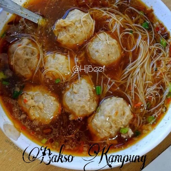 Bakso kampung + bumbu kuah sachet