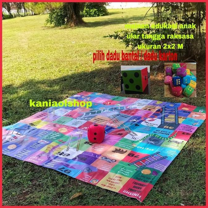 Promo Mainan Ular Tangga Jumbo Ukuran 2X2 Meter Mainan Ular  Tangga Raksasa Mainan Edukasi Anak Game