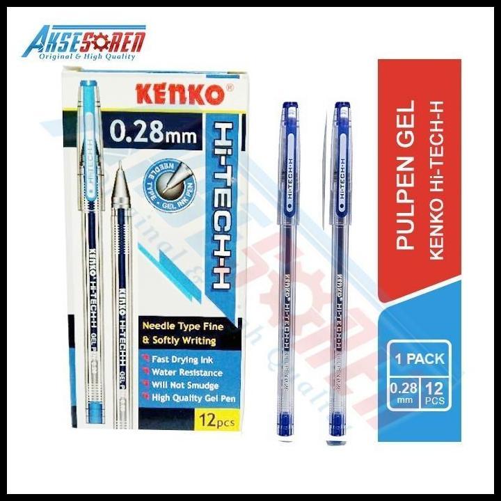 Pulpen Gel 1 Pack Kenko [Hi-Tech-H/12 Pcs] / Bolpoin Jel Hi Tech 1 Pak Promo