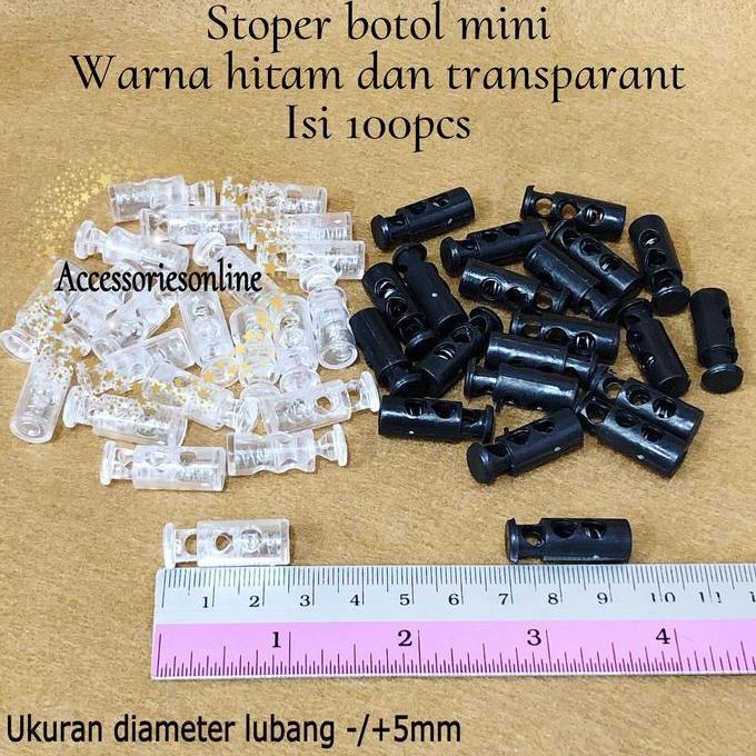 stopper botol kecil mini stopper tali kur - 1pak isi 100 pcs