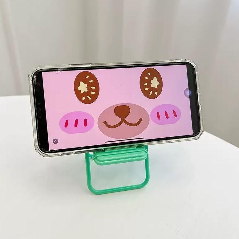 MURAH Holder HP Unik Bentuk Phone Holder Kursi Mini Lipat Stand HP Meja Portable Universal Warna Luc