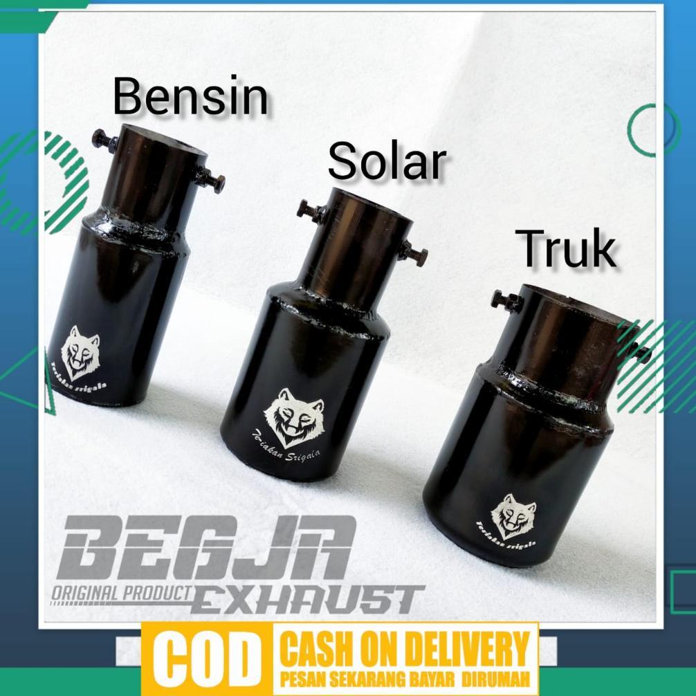 Original Knalpot Srigala Sistem Baut Black Bensin/Solar/Truk