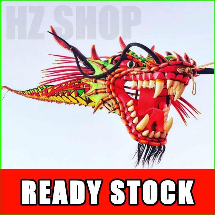 layangan naga fullset DM22cm TINGGAL TERBANG,kepala badan naga (25pcs) DIRONCE???