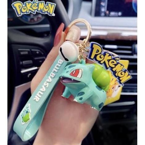 mainan - Nintendo Pokemon Keychain With Strap & Bell Ring - Bulbasaur Diskon