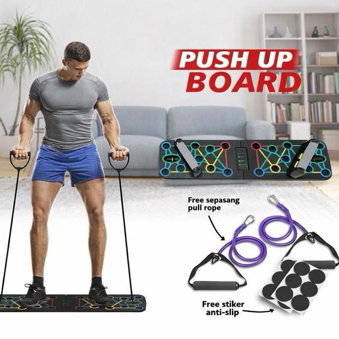 Speeds Push Up Board + Resistance / Push Up Stand Bar Alat Push Up Outdoor Portable 069-6