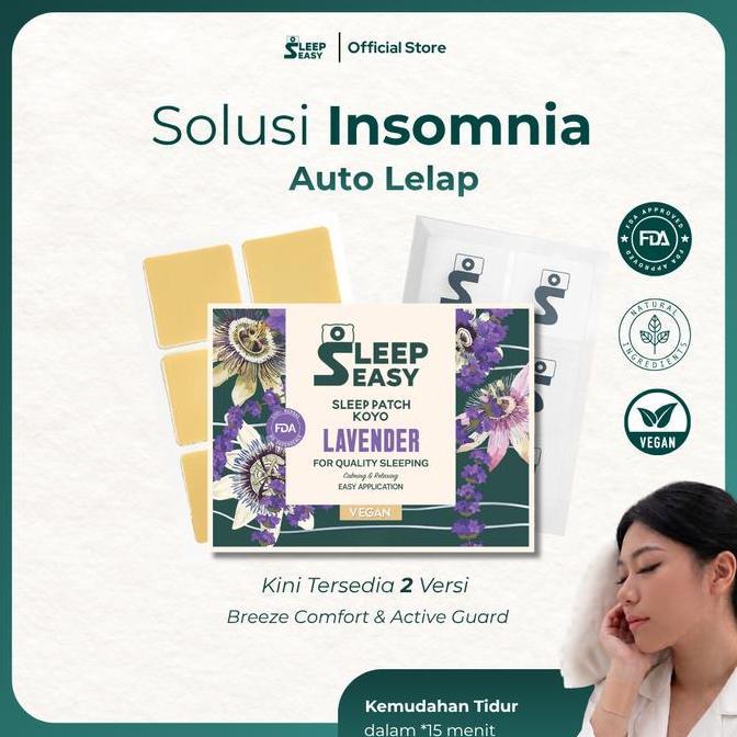 SLEEP EASY - Sleep Patch Insomnia - FDA approved - Melatonin & Lavender - Koyo Tidur Aman Untuk Anak
