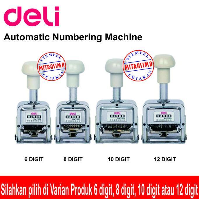 Panipani_pal - Nomorator Otomatis 6 digit, 8 digit, 10 digit, 12 digit Merk Deli