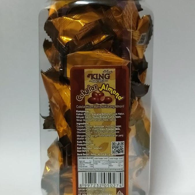 Kriuk- 1 Toples Coklat Almond D' King
