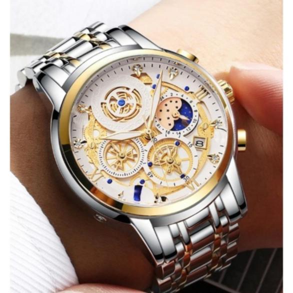 VALUE PACK COD Jam Tangan Pria JP-17  Luxury Original Analog Sporty Full Stainless Tahan Air 3atm Ja