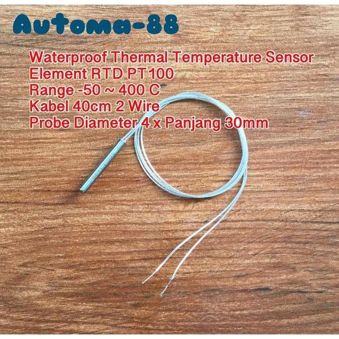RTD PT100 2 WIRE 30MM TEMPERATURE SENSOR WZP PT100 4X30 MM AT88