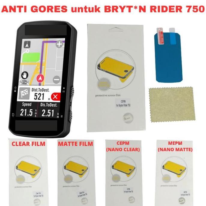 ANTI GORES COMPATIBLE BRYTON RIDER 750 SCREEN PROTECTOR PELINDUNG HANGER